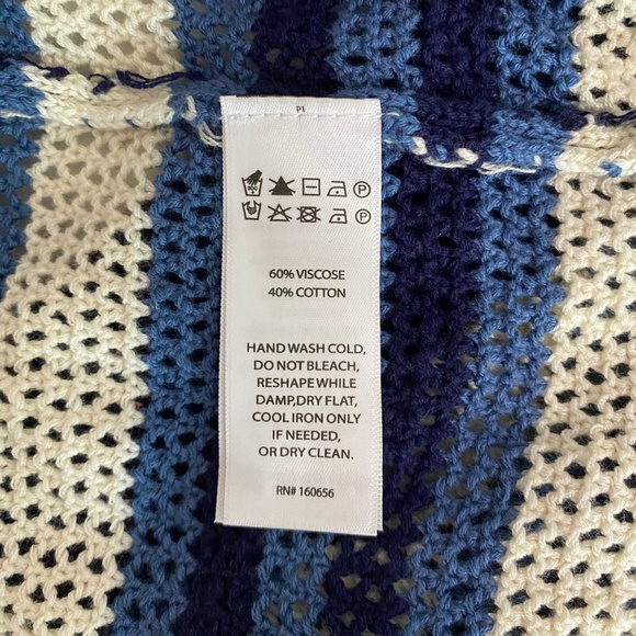 C&C CALIFORNIA Blue and White Bathing Suit Skirt Cover Up Size S - Picture 5 of 5